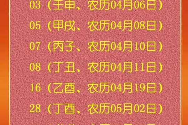 请问农历五月份有哪些黄道吉日适合办婚礼和乔迁新居的日期表