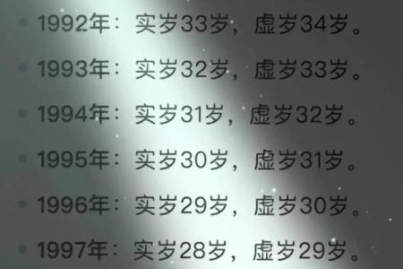 1997年出生的人今年虚岁和周岁分别是多少  