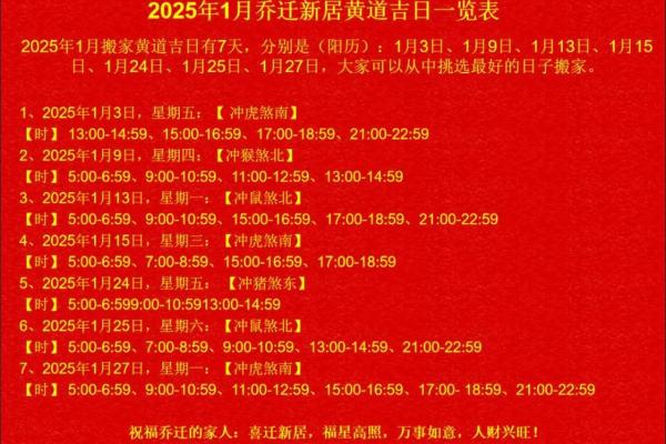 2025年搬家入宅黄道吉日一览表如何挑选最佳时辰