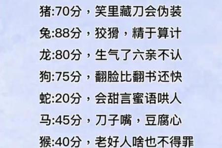 笑里藏刀的性格特点对应十二生肖中的哪一个  